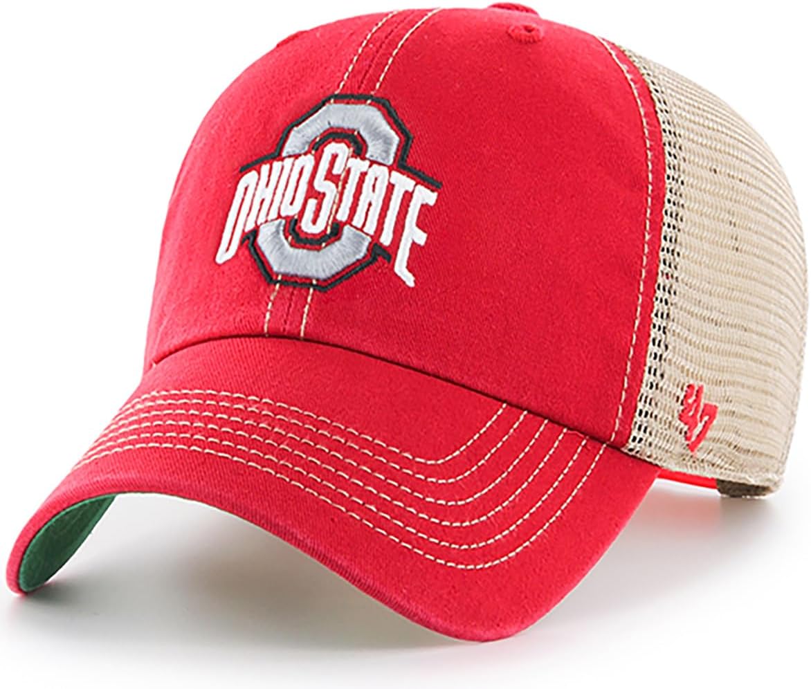 47 NCAA Trawler Primary Logo Team Color Mesh Trucker Clean Up Adjustable Hat, Adult One Size Fits All