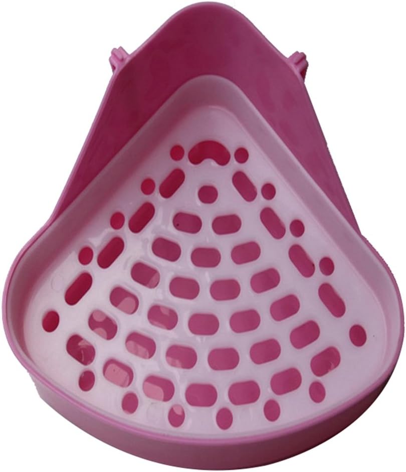 VEPET Triangle Hamster Hedgehog Rabbit Toilet Small Animal Cleaning Room Detachable Double Layers Design