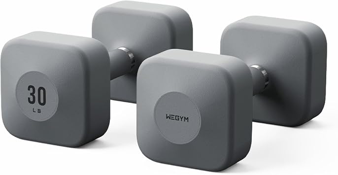 WeGym ProGrip Dumbbells Studio-Grade Professional Dumbbells with Ultra-Durable TPU Shell, Ergonomic Non-Slip Grip, Anti-Roll Design for Home & Commercial Gyms