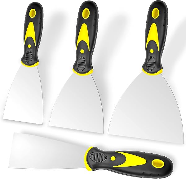 Beyotool 4-Piece Spackle Knife Set with Stainless Steel Blades