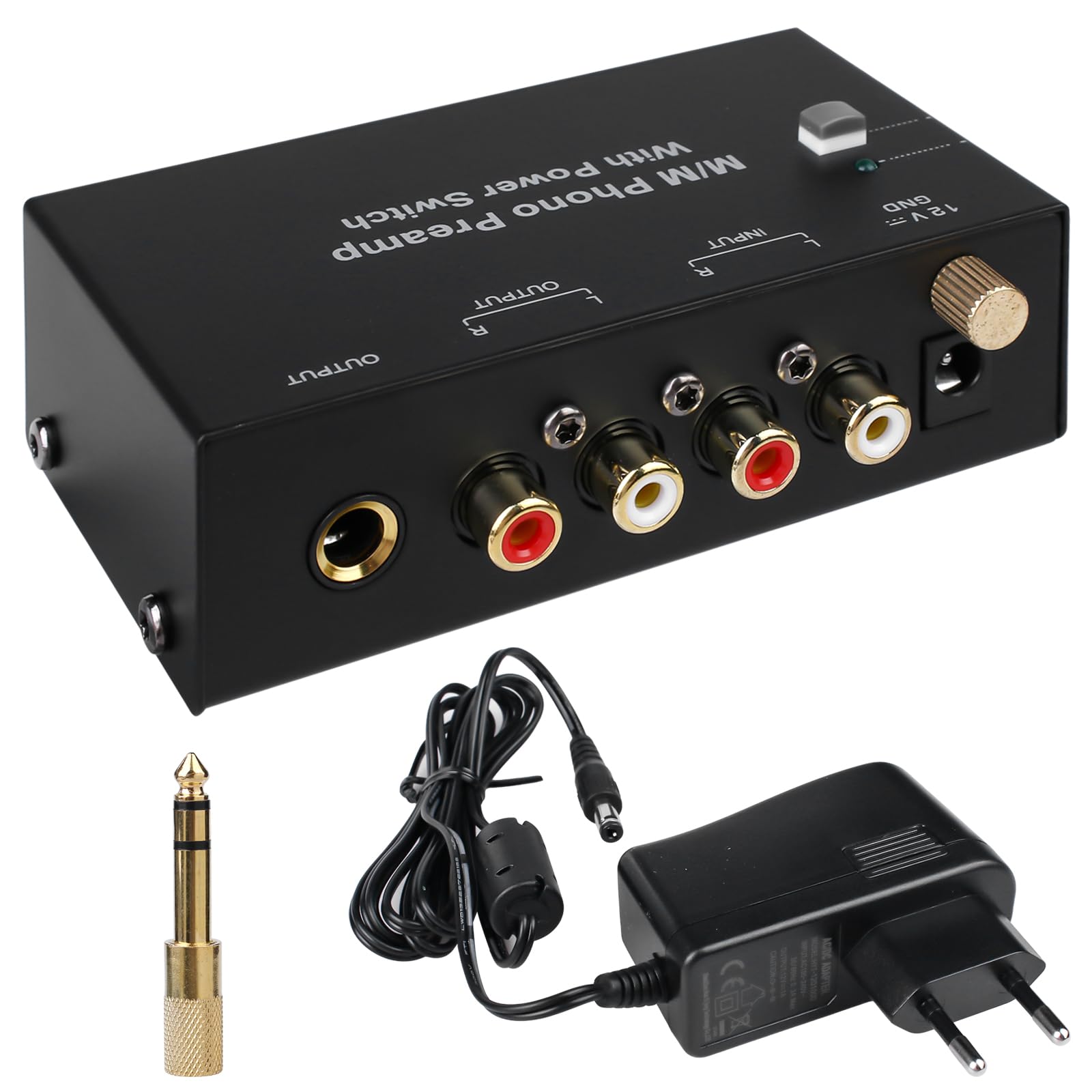 Phono preamplificatore giradischi MM RCA Input Output DC 12V