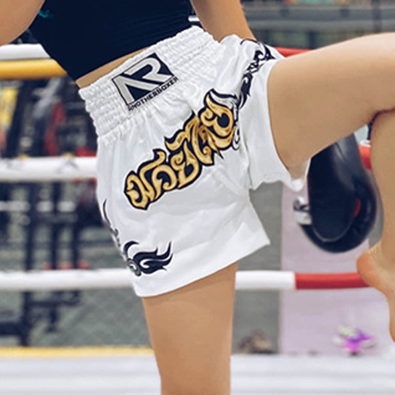 Short de boxe, haute élasticité, respirant, cordon Muay Thai, Kickboxing pour adultes et enfants, short de combat pour homme