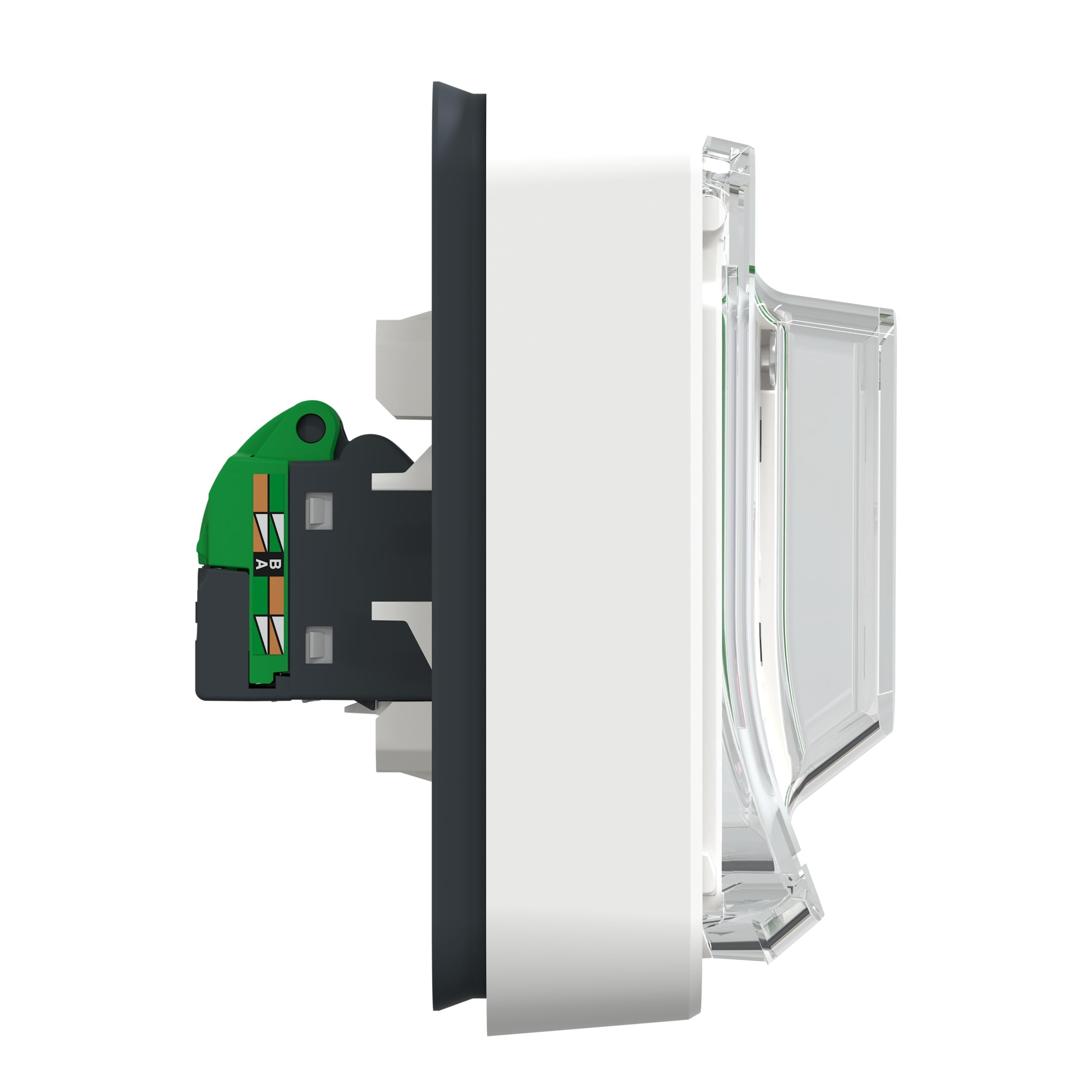 Schneider Electric - Mureva Styl - Prise RJ45 cat 6A blindé STP FTP - composable - IP55 IK07 - blanc - MUR39038