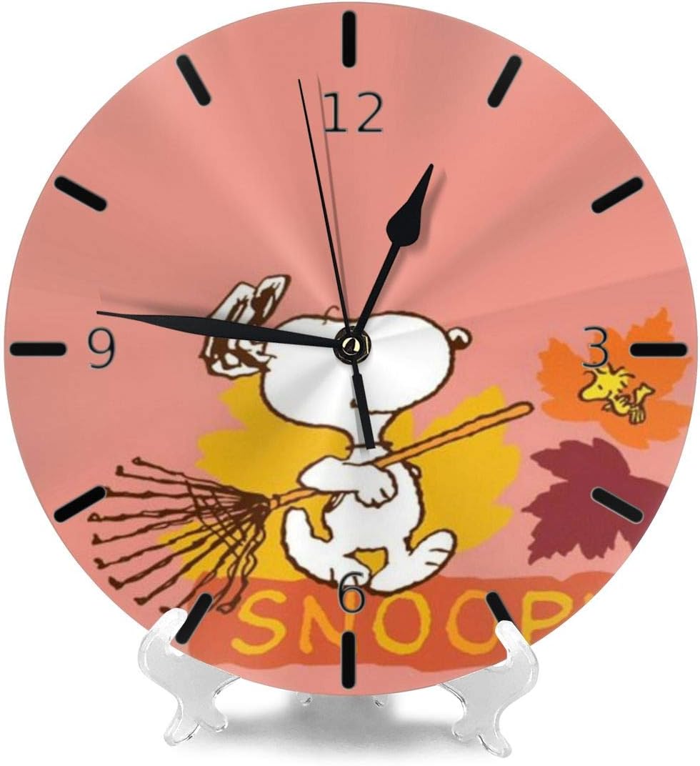 Amazon Co Jp 壁紙1スヌーピー 掛け時計 円形 シンプル 静音 おしゃれ 高級感 フレームなし インテリア 壁掛け時計 置き時計 ホーム キッチン