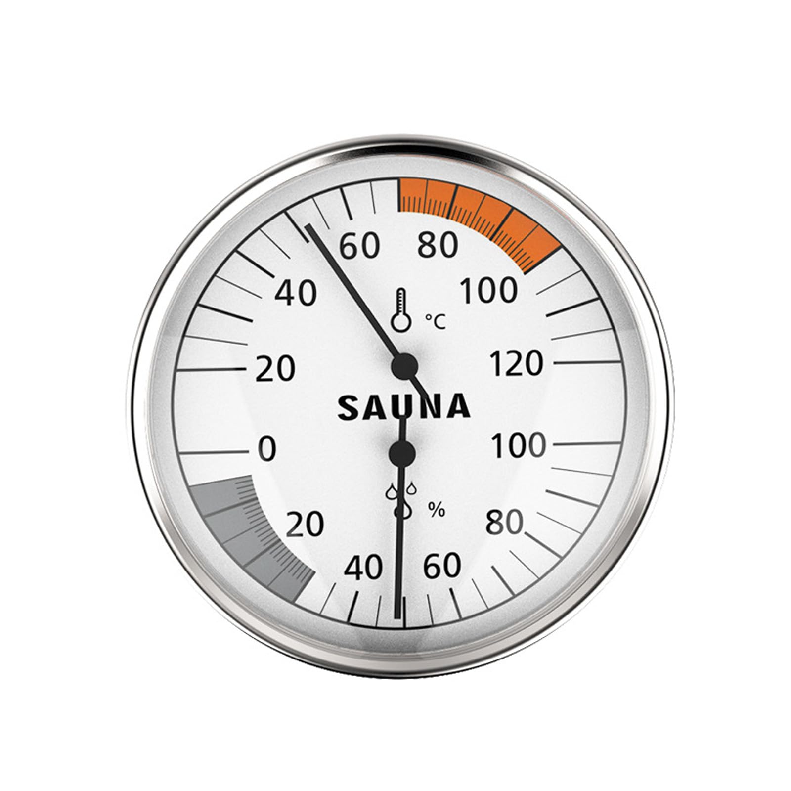 Tsophreniq Steel Sauna Thermometers Hygrometer Temperature Meter Gauges For Accurate Indoor Climate In Gyms Sauna Thermometers