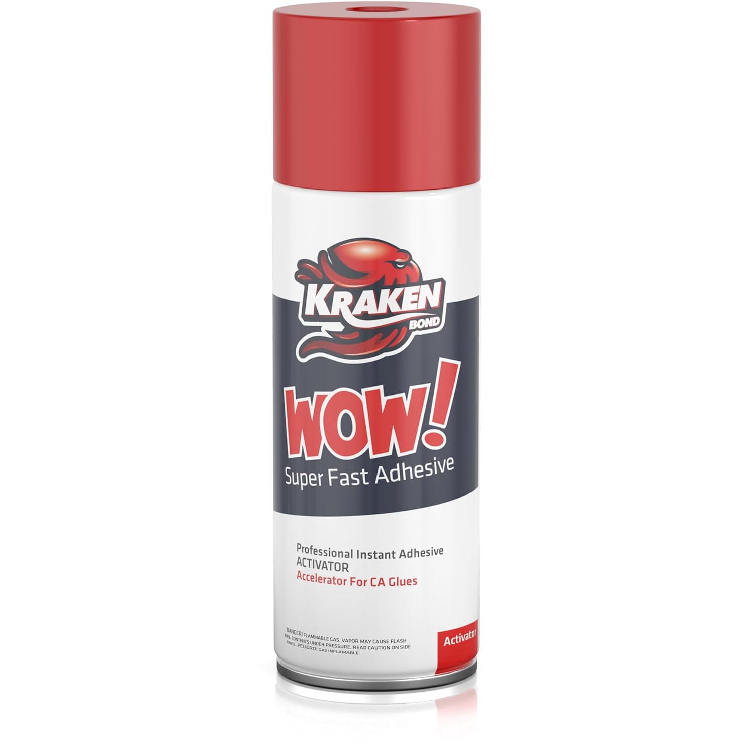 KRAKEN BOND Wow! Spray Adhesive Activator(3X16.9 Oz.) - Cyanoacrylate Super Glue Accelerator Spray for Plastic, Metal, Wood & PVC, CA Glue Activator | 3 Pack