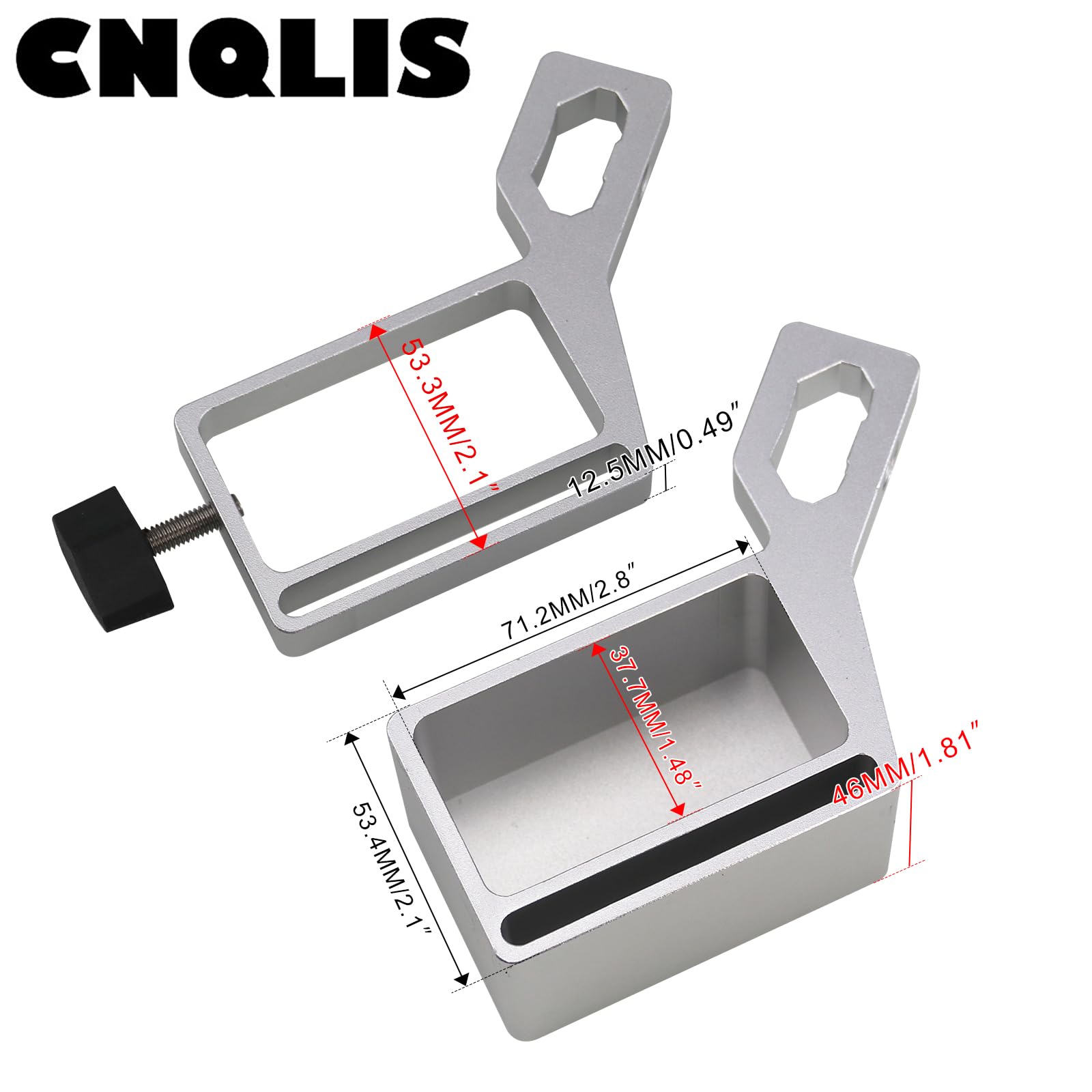 CNQLIS Level Mount for Milwaukee Packout – Left Side, w/Set Screws — Amazon image 2