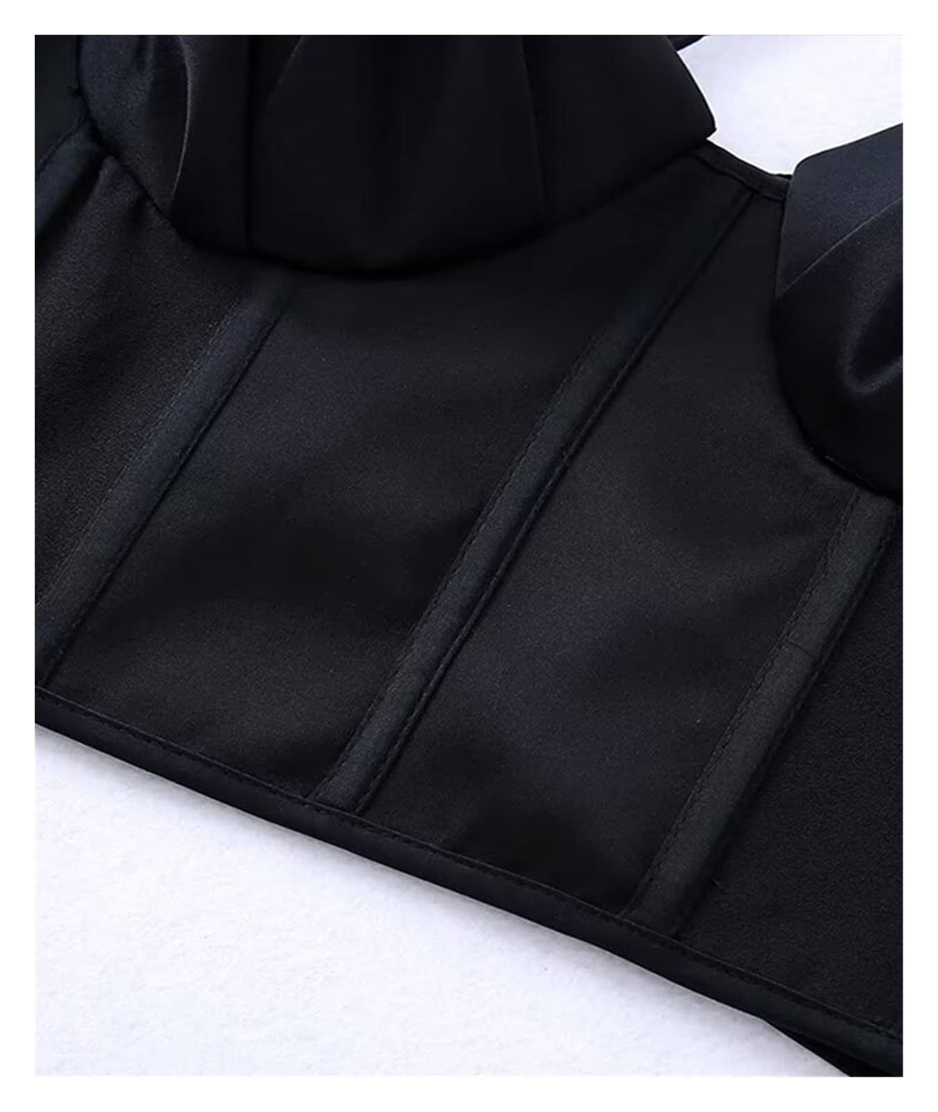 Señoras Sexy Sling Negro Spaghetti Straps Side Open Back Cross Cropped Zipper Tank Top Verano (Color : Black, Size : Medium)