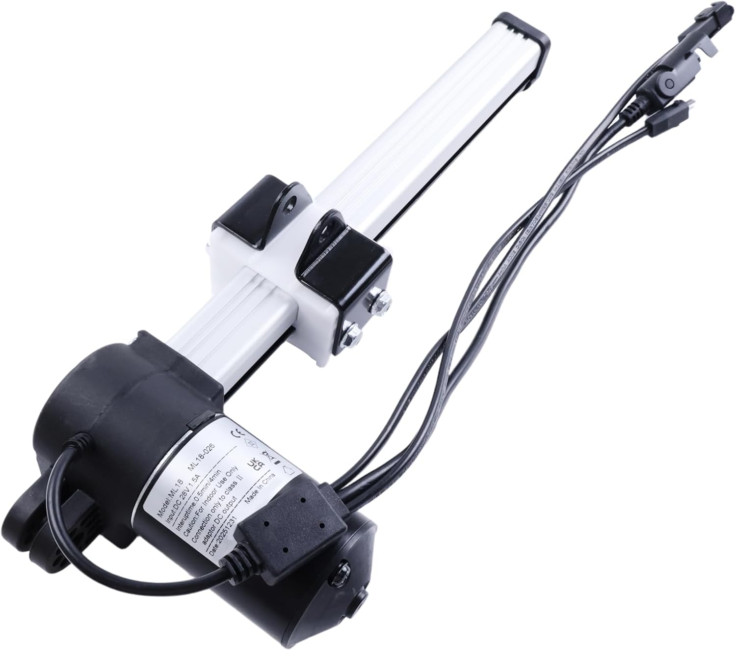 Electric Linear Actuator Motor Compatible with Mulin ML18-026 for Power Recliners Electric Sofas Lift Chairs ML8-175 & ML18-033