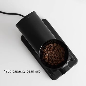 Electric Coffee Grinder with 35 Grinding Settings, Conical Burr Design, 120g Capacity for Drip, French Press, and Cold Brew Brewing