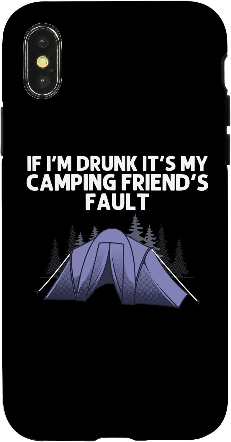 iPhone X/XS Cool Camping For Men Women Camper RV Tent Hiking Glamping Case