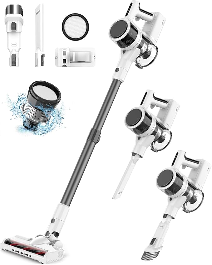 Fykee Cordless Vacuum Cleaner, 4 in 1 Lightweight Cordless Stick Vacuum