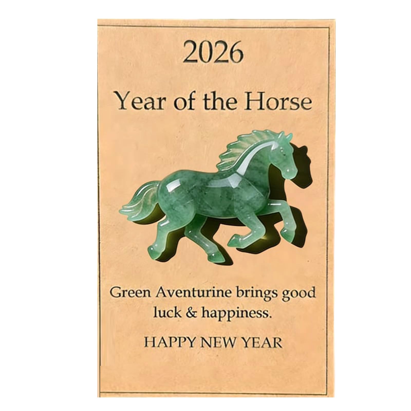 Kaeltsyn 2D Acrylic Luckily Horse Figurine Gifts with Card Heartwarming Present for Family Meaningful Present Occasion Daily Inspiration