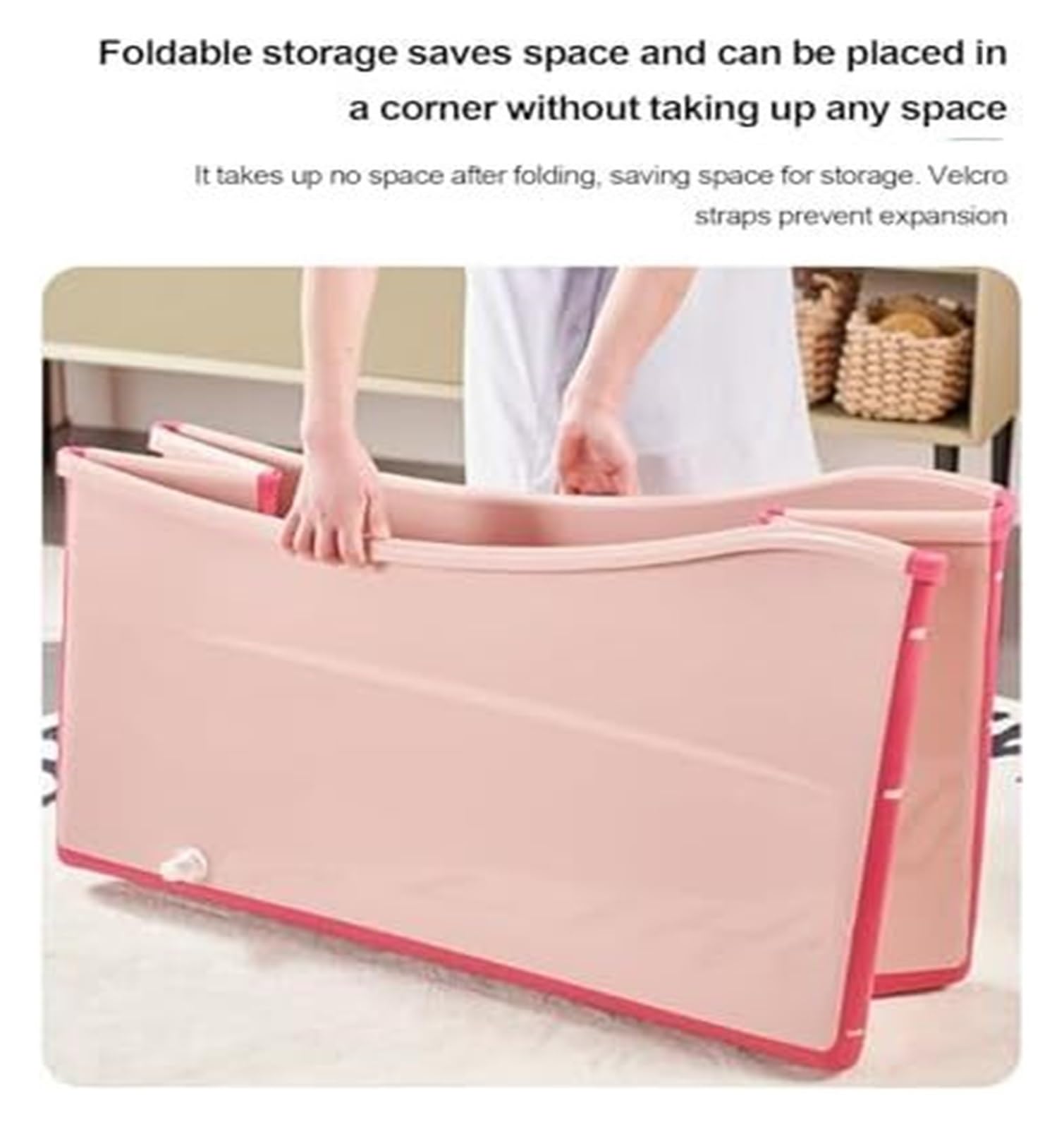 Składana wanna dla psa, basen zwierząt, przenośny, brodzik, wielofunkcyjna składana z otworem odpływowym(Pink)