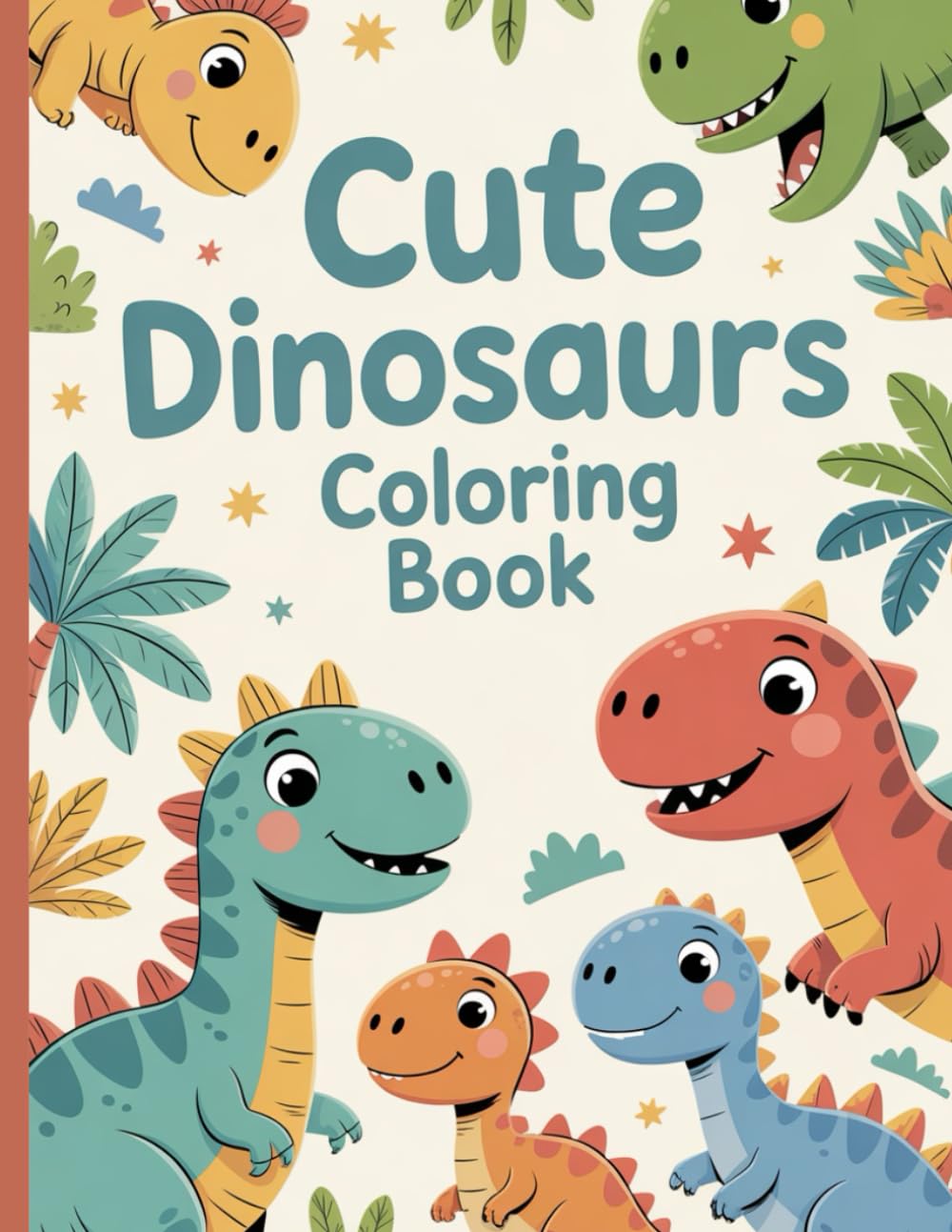 Cute Dinosaurs Coloring Book for Kids