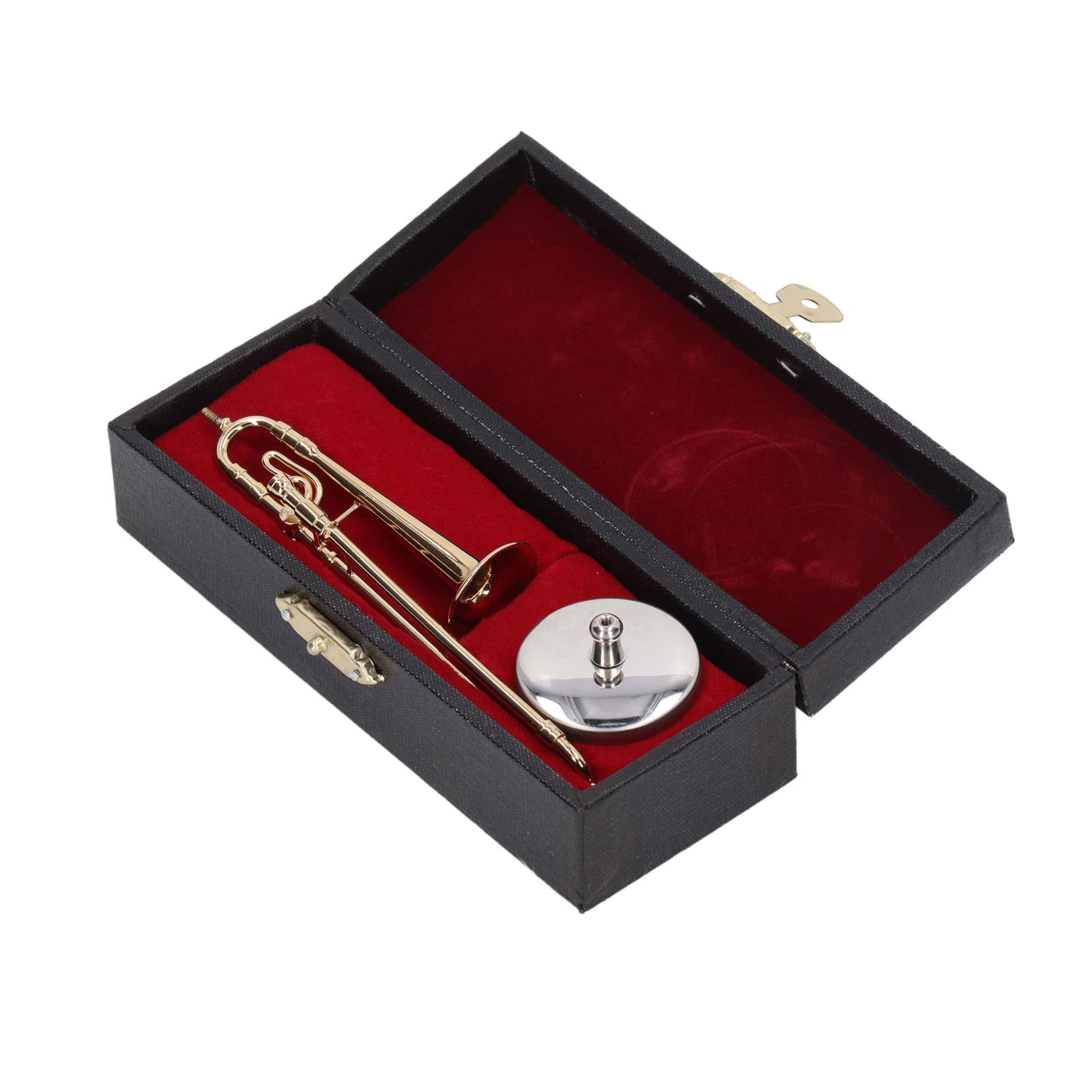 Adorno De Trombón De Latón, Trombón Alto con Acabado Dorado, Modelo De Instrumentos De Casa De Muñecas En Miniatura para Accesorios De Casa De Muñecas