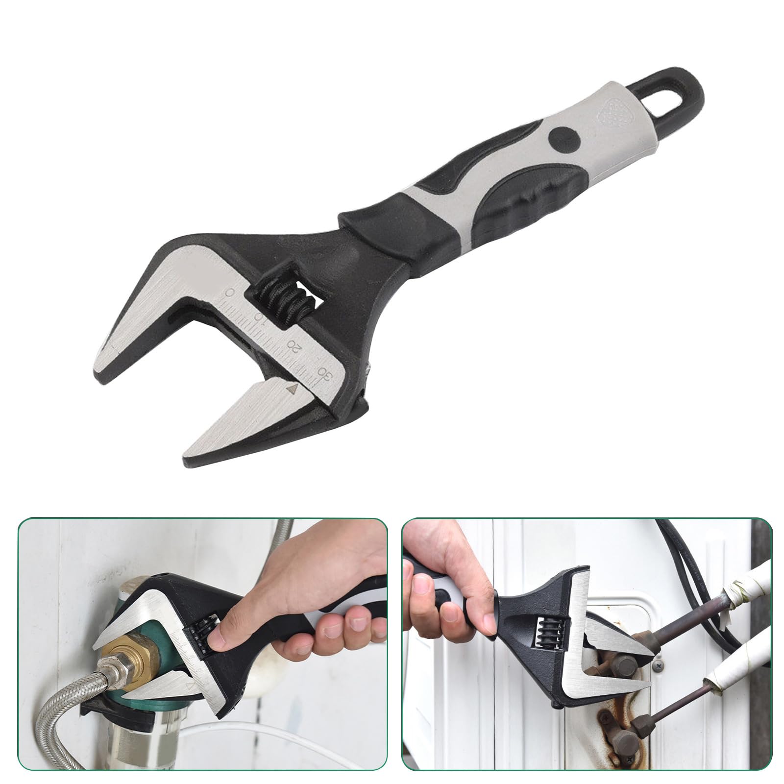 Clé de plomberie efficace, pratique et outil de plomberie avec mâchoire large, pratique pour diverses fixations