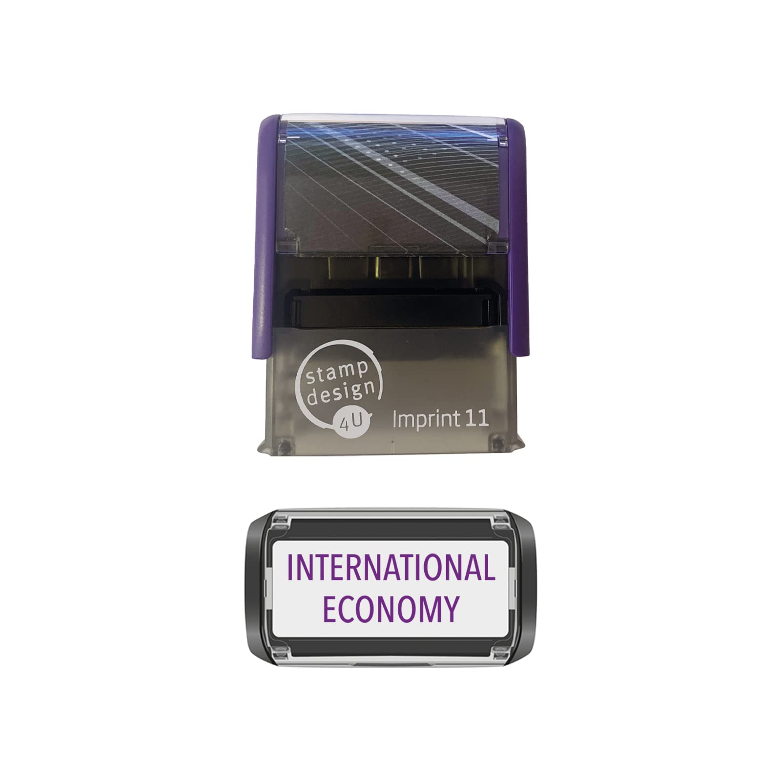 Imprint 11 38 x 14mm - Stock Self-Inking MAILING/DELIVERY Stamp International Economy Stamp with Violet Ink