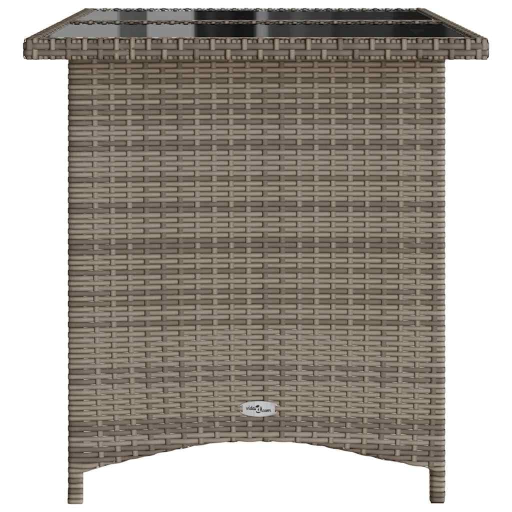VidaXL Gartentisch Mit Glasplatte Beige Poly Rattan & Hartglas Ab 91,59