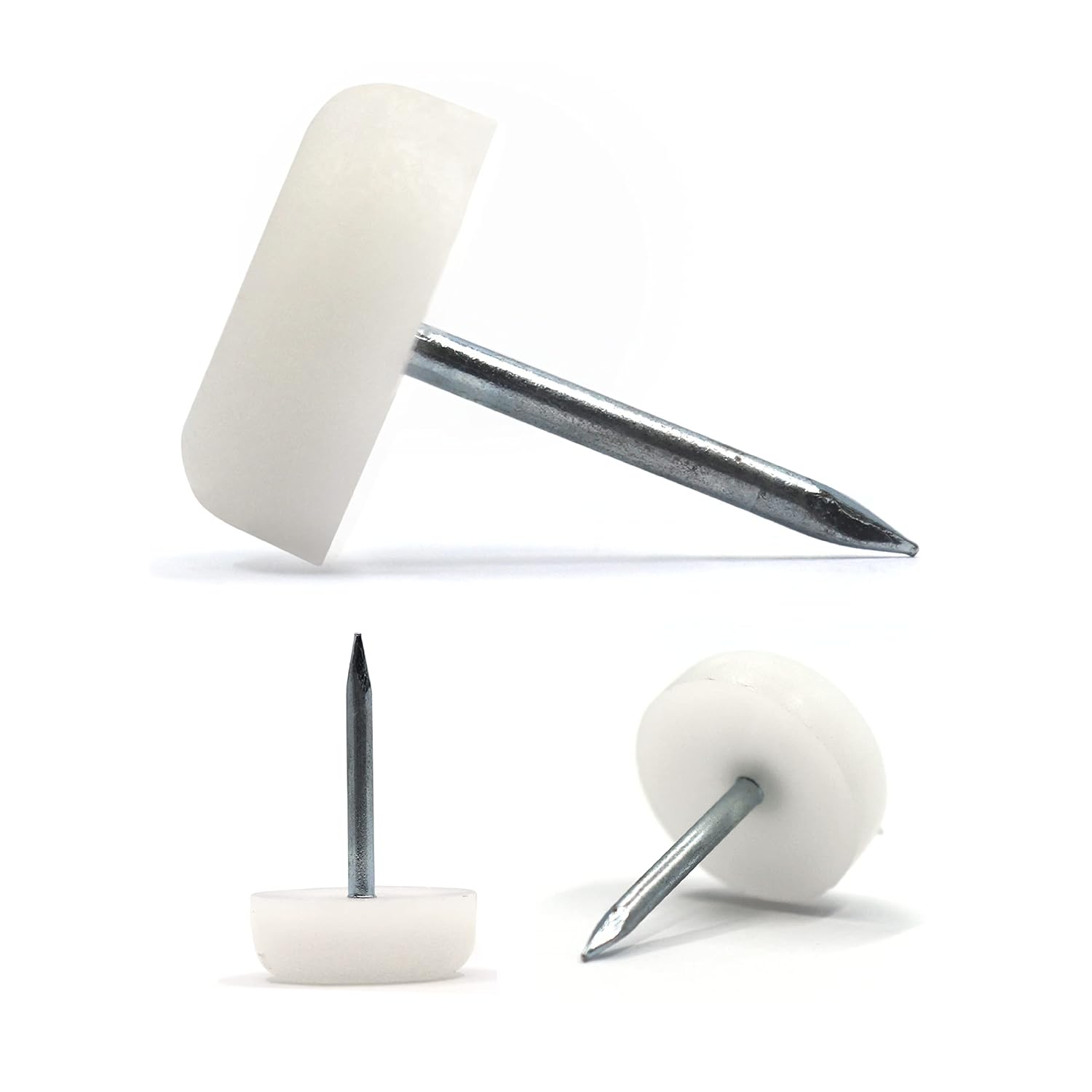 Plastic Tack Glides for Wooden Furniture Feet - 5 8in W x 1 4in Thick Anti Skid Pads