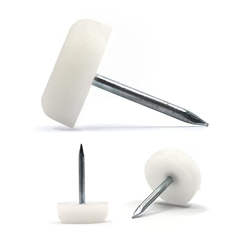 PHS Plastic Tack Furniture Glides - 100 Pack Nail On