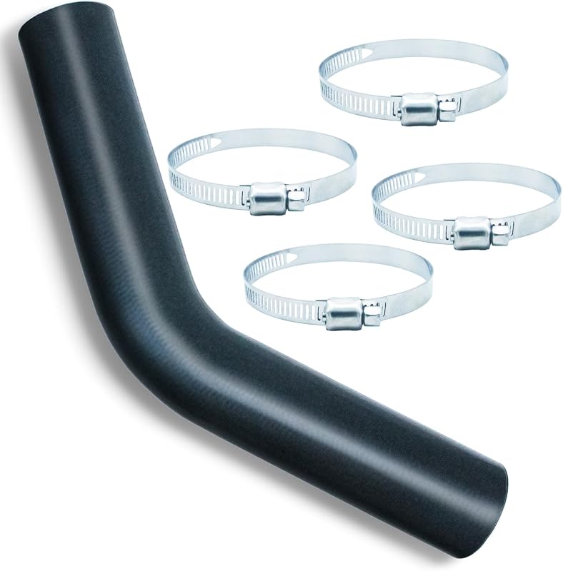Mangueira de abastecimento do tanque de combustível TERLIGSK 45° reforçada – 40,00 cm x 5,08 cm com 4 abraçadeiras