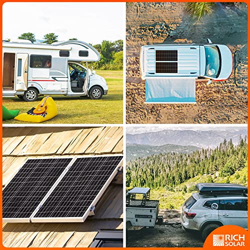 Rich Solar 100 Watt 12 Volt Solar Panel High Efficiency Solar Module Charge Battery For Rv Trailer Camper Marine Off Grid #TOP6