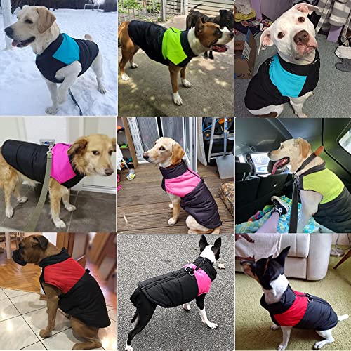 Visvic Dog Coats Dog Warm Jacket Vest Coat Cold Weather, Pet Winter Clothes For Small Medium Large Dogs, Dog Warm Padded Vest Coat, Zip Up Sports Outwear Pet Apparel With Dual D Ring Leash #TOP1