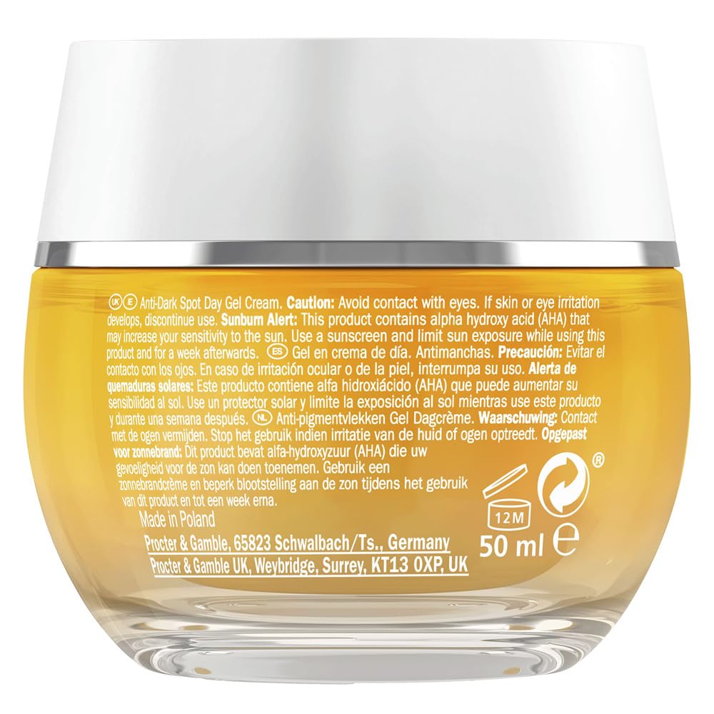 Olay Vitamin C +AHA Crema Facial De Día. Gel Hidratante, Iluminador y Antimanchas Con Vitamina C, AHA, Niacinamida Antiedad y Vitamina E. Unifica E Hidrata. No Graso, No Pegajoso. 50ml