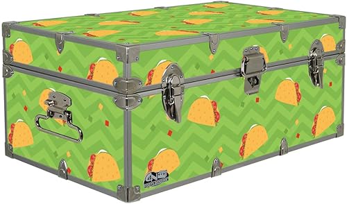 Miniatura 9 de C&N Footlockers Maletero de almacenamiento de diseño, temas de alimentos, 32 x 18 x 13.5 pulgadas, duradero y construido para durar, con cerradura