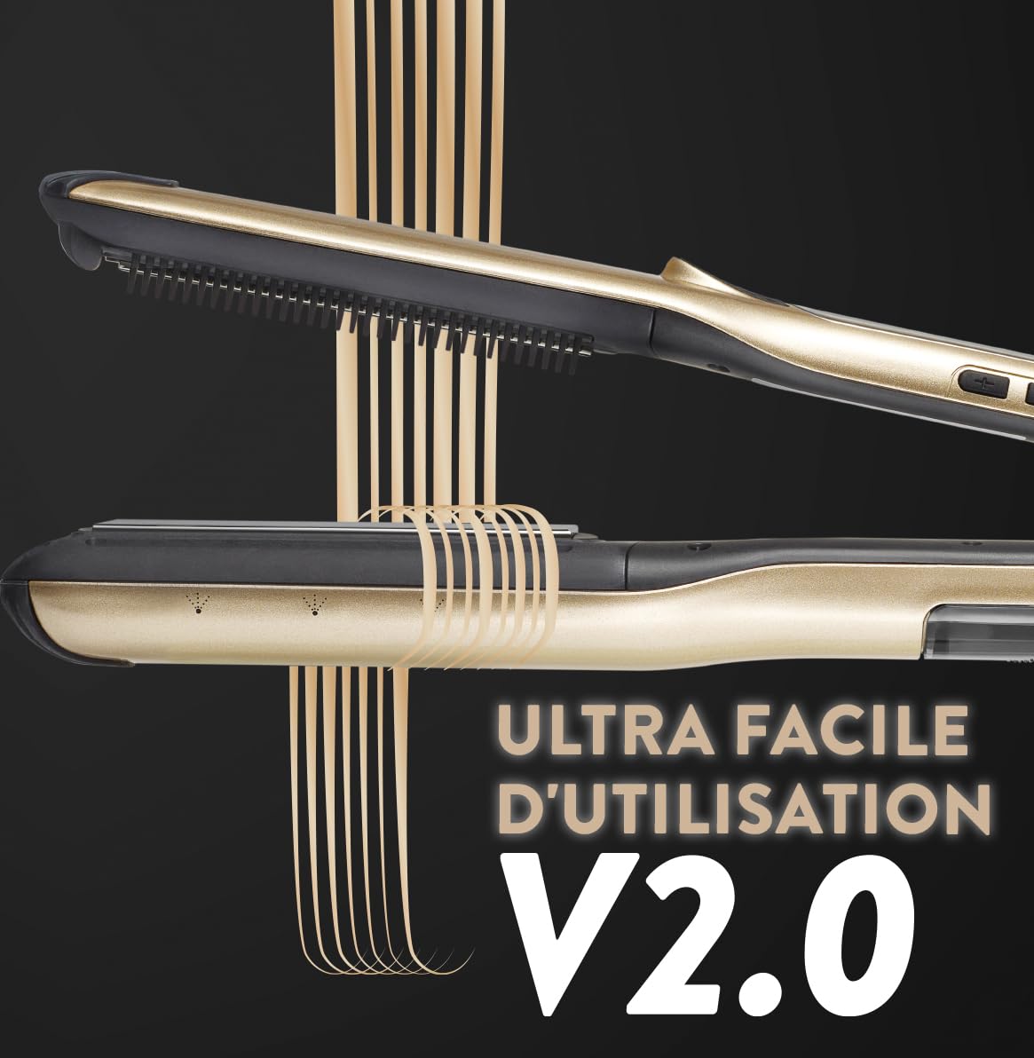 Demeliss Saint Algue Set mit Dampfglätter Titanium V2.0 EXLUSIVE Set – enthält eine 2-in-1-Matte – Hochleistungsglättung, intensive Feuchtigkeitsversorgung – für alle Haartypen