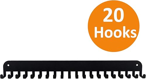 Miniatura 2 de Exhibidor de medallas, marco para colgar medallas, soporte de medallas, resistente para medallas de carrera, fácil de instalar, 20 ganchos