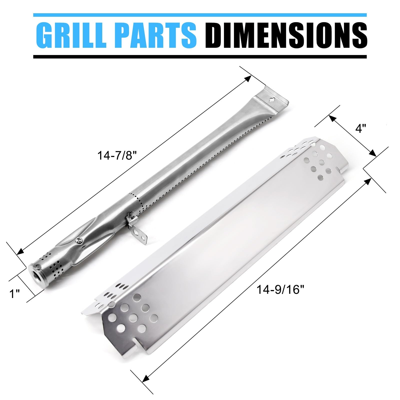 Piezas de repuesto para Nexgrill 720-0830X, quemadores de gas y domadores de llama, kit de repuesto para parrilla de gas Nexgrill 4 quemadores 720-0830X