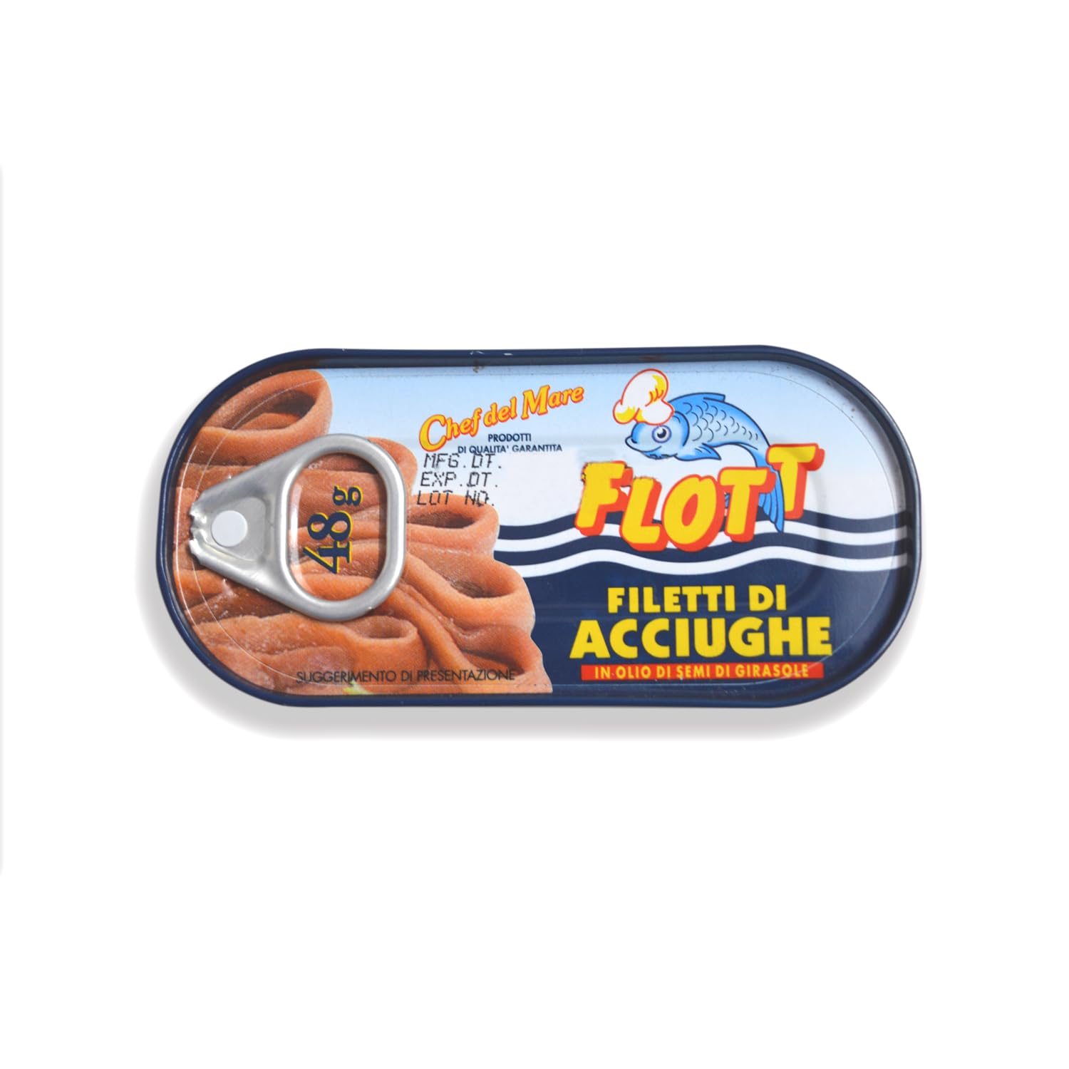 Flott Anchovy Fillets in Sunflower Oil, 48g