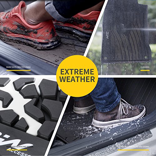 3W Floor Mats Compatible For Lincoln Mkc 2015-2022, Tpe All Weather Floor Liner Custom Fit 1St And 2Nd Rows Full Set Car Liners - Black #TOP3