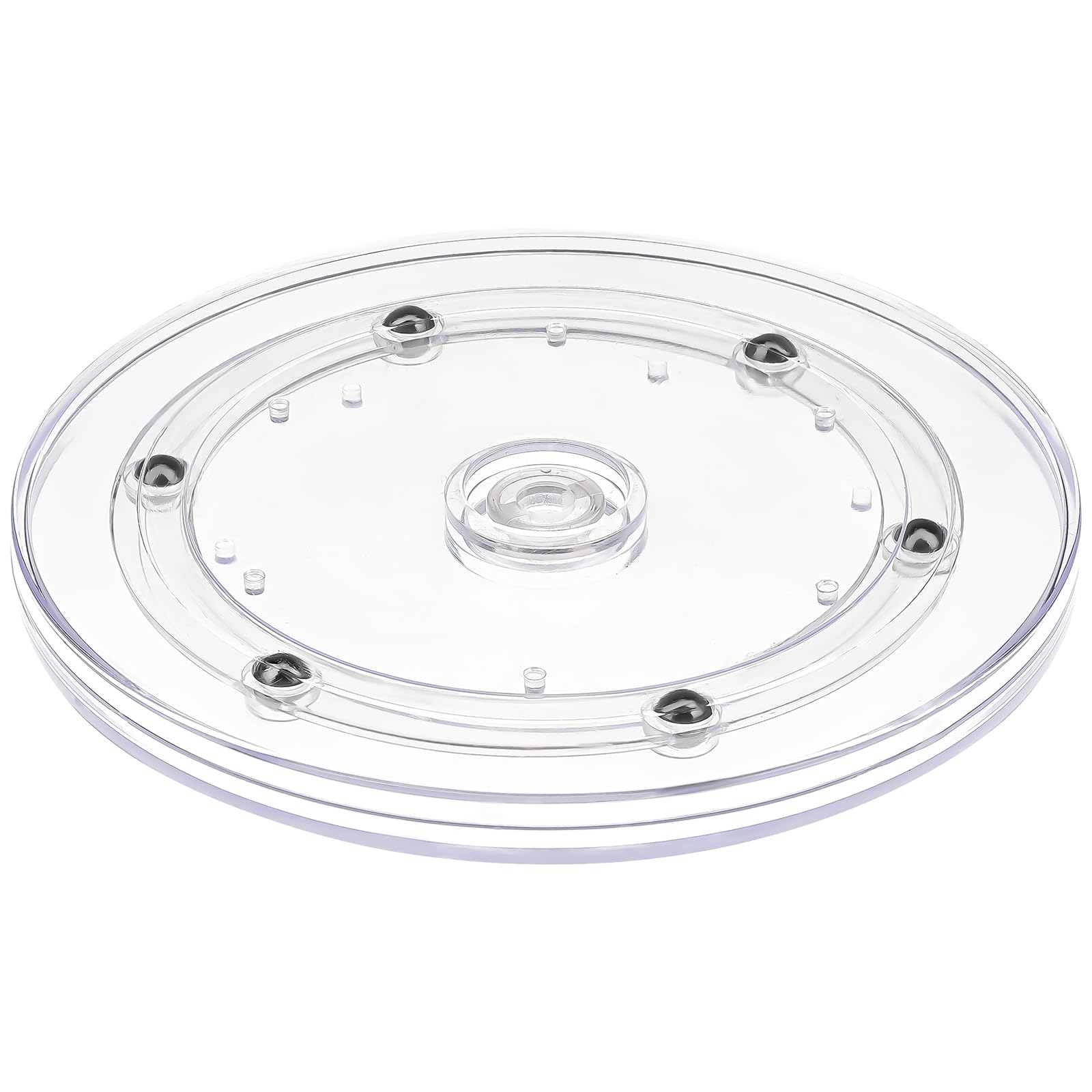 HJZHII 10 cm acryl draaiplateau, klein Lazy Susan, mini-draaiplateau, taartorganizer, kunststof lagers, draaibaar opbergkast, draaikast, doorzichtig, voor keuken, cake, kruidenrek, pop, beker