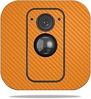 Vista 148 de MightySkins - Skin de fibra de carbono para cámara Blink XT para exteriores, chips dorados, acabado de fibra de carbono texturizado, protector