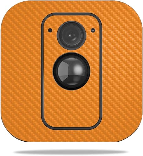 Miniatura 148 de MightySkins - Skin de fibra de carbono para cámara Blink XT para exteriores, chips dorados, acabado de fibra de carbono texturizado, protector