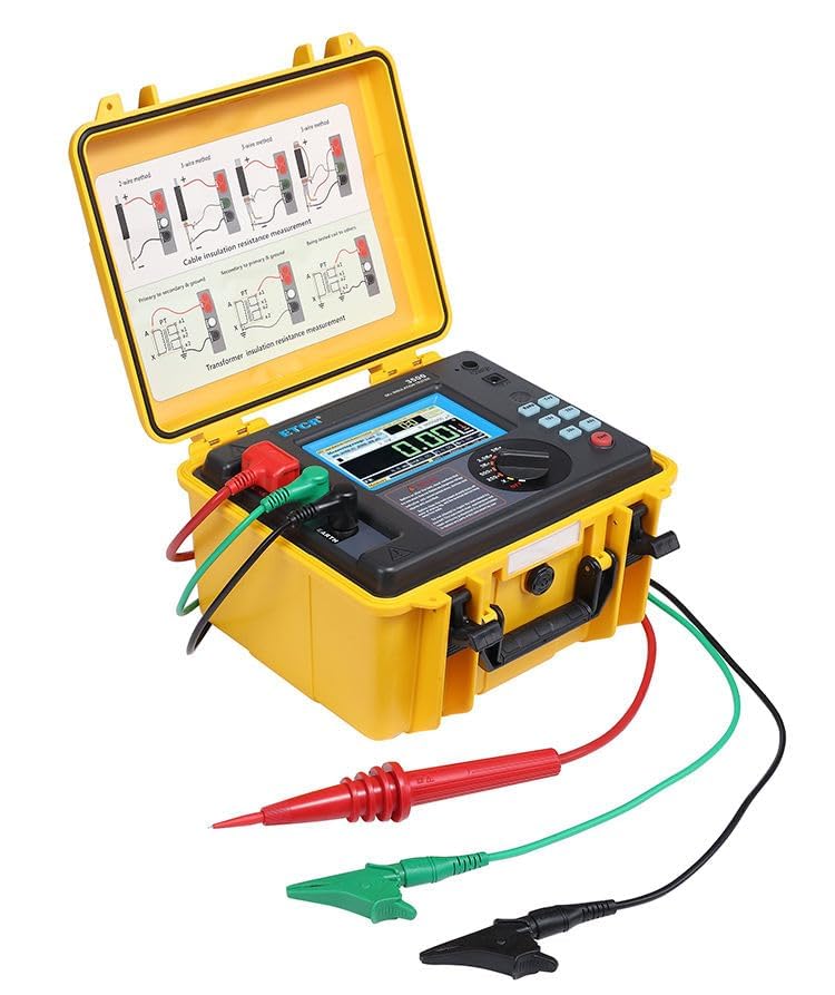 High Voltage Insulation Resistance Tester Meter with Insulation Resistance Range 0.5M2T, Short Circuit Current >5mA