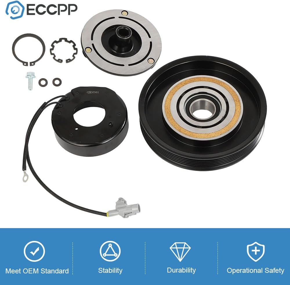 ECCPP A/C Compressor Clutch 1997 Fit for Acura CL 2.2L 1994-1997 Fit for Honda Accord 2.2L Fast Cooling AC Clutch