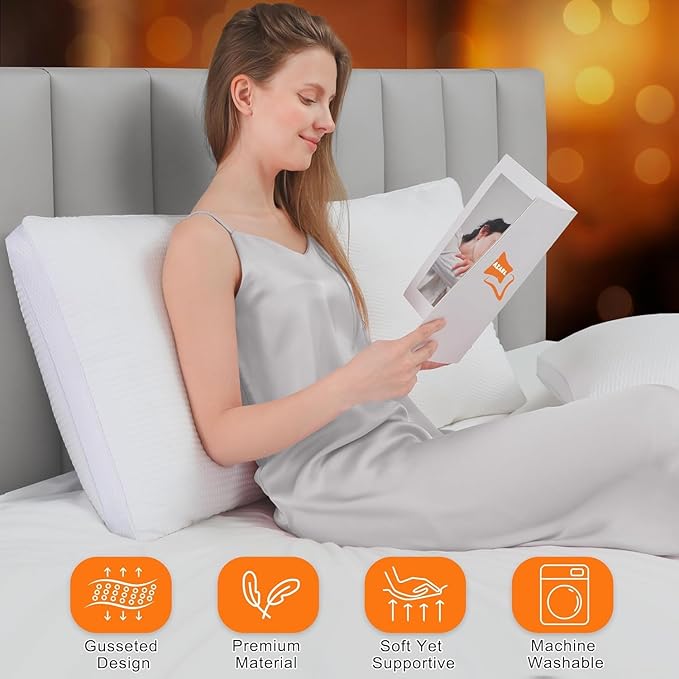 Set 2 Almohadas Relleno Alternativo Pluma Blanco miniatura 2