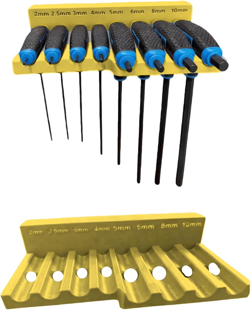 Magnetic T-Handle Hex Key Holder for ICON Sets – Space-Saving Tool Organizer for Tool Carts & Toolboxes (torx)