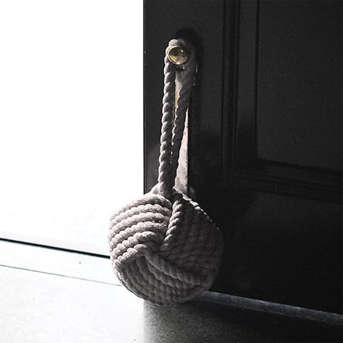 Miniatura 4 de Tope de puerta, tope de puerta de exterior con peso de bola de cuerda decorativa