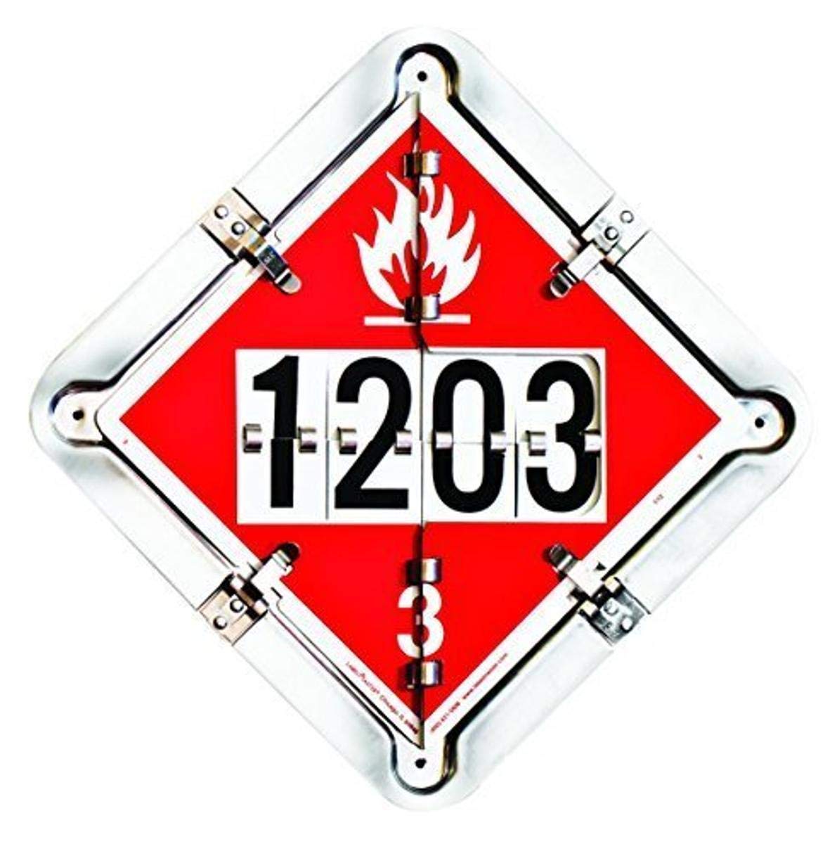 Labelmaster 126F Hazmat Flip Placard System for Tankers: Flammable & Combustible