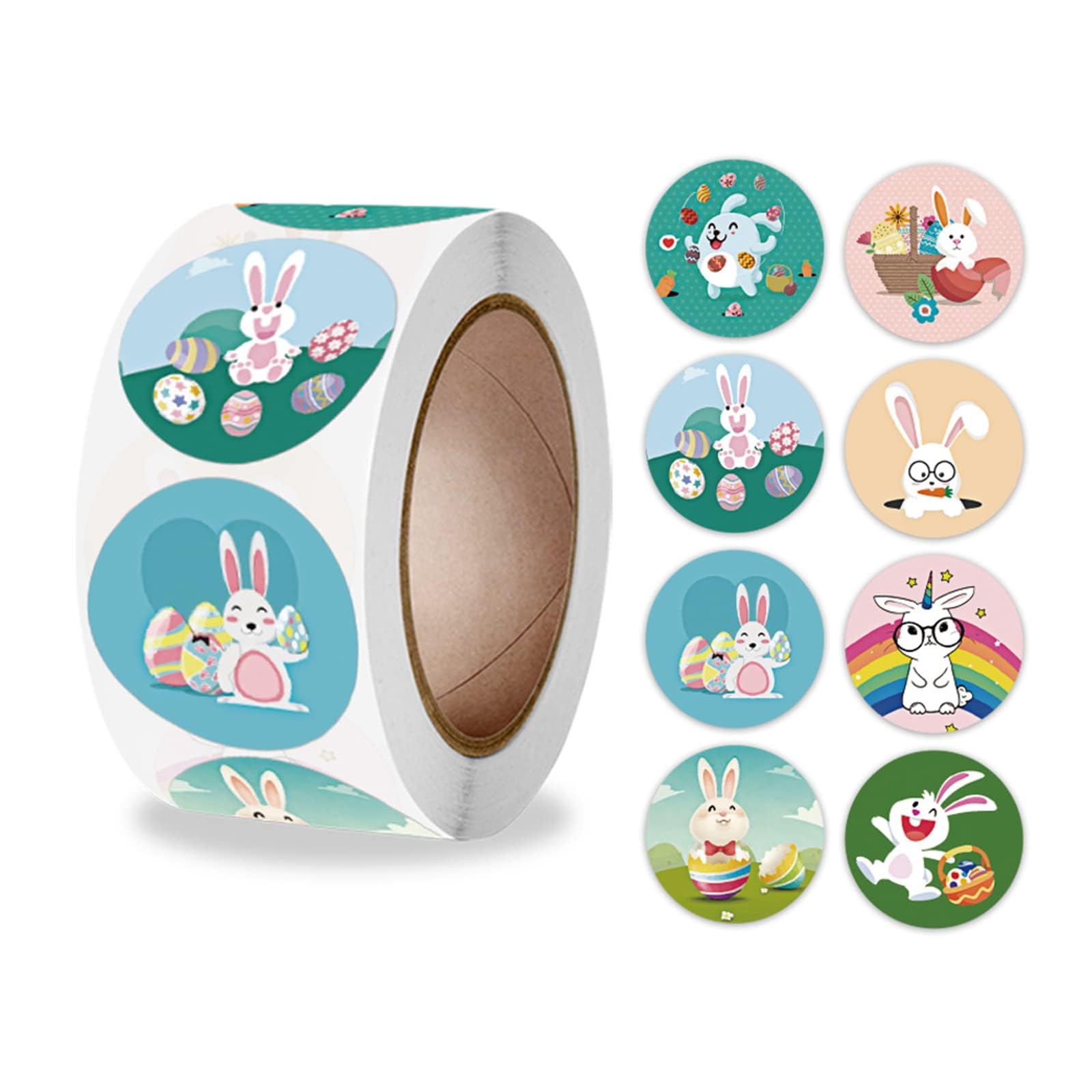 Oster Sticker Amazon.com: 500 PCS Cute Easter Bunny Stickers - Diameter 1.5'' Large ...