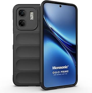 جراب سيليكون مضاد للصدمات بتصميم عصري انسيابي، بطانة داخلية وحماية للكاميرا متوافق مع انفنيكس سمارت 9 / هوت 50i (رمادي داكن)