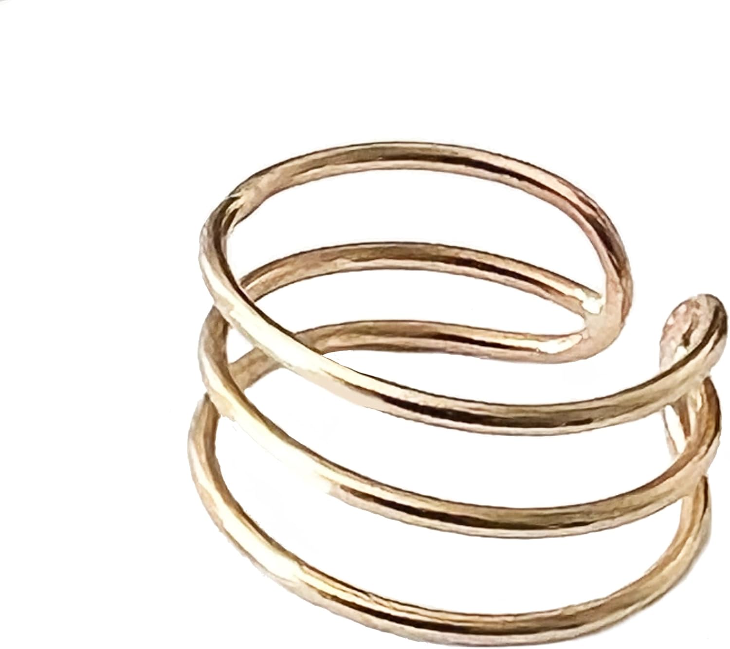 TOE RINGS & THINGS | Three Arch 14k Gold Fill or Sterling Silver Adjustable Toe Ring | Unisex Design | Three Skinny Strands Open Back Toe Ring