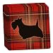 Scottie Dog on Red Plaid Scottish Terrier Thin Cork Coaster Set of 4