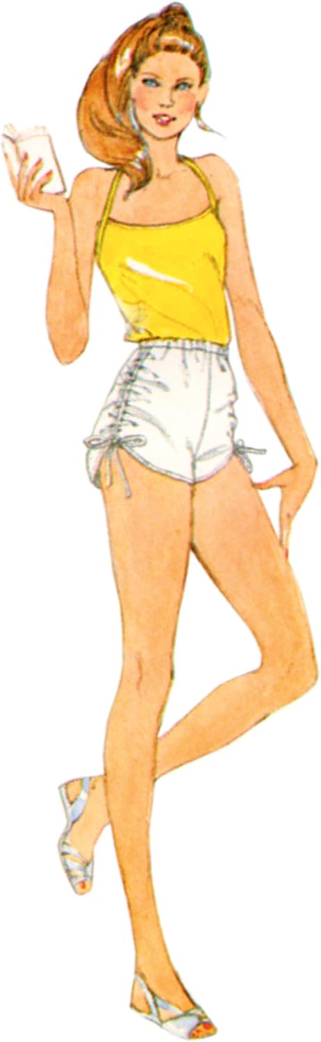 Simplicity SS9977A Vintage 1980's Misses' Shorts Sewing Pattern Packet, Design Code S9977, Sizes 6-8-10-12-14, Multicolor