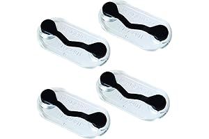 Readerest Magnetic Eyeglass Holder Pin (Classic Black, 4-Pack)